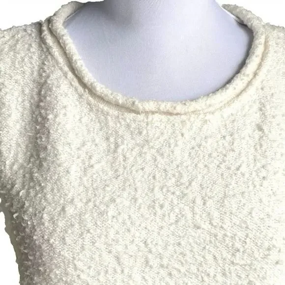 FREE‎ PEOPLE Boucle Knit Long Sweater Tunic Top Dress SZ XS Oversized Loose Boho - Picture 6 of 8